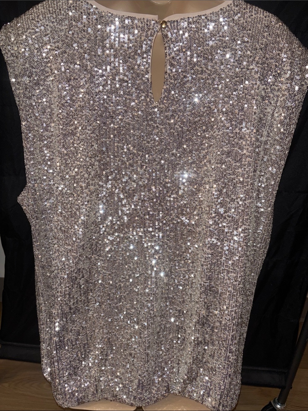 Maurices Silver Sequin Bustier Top - Picture 3 of 5